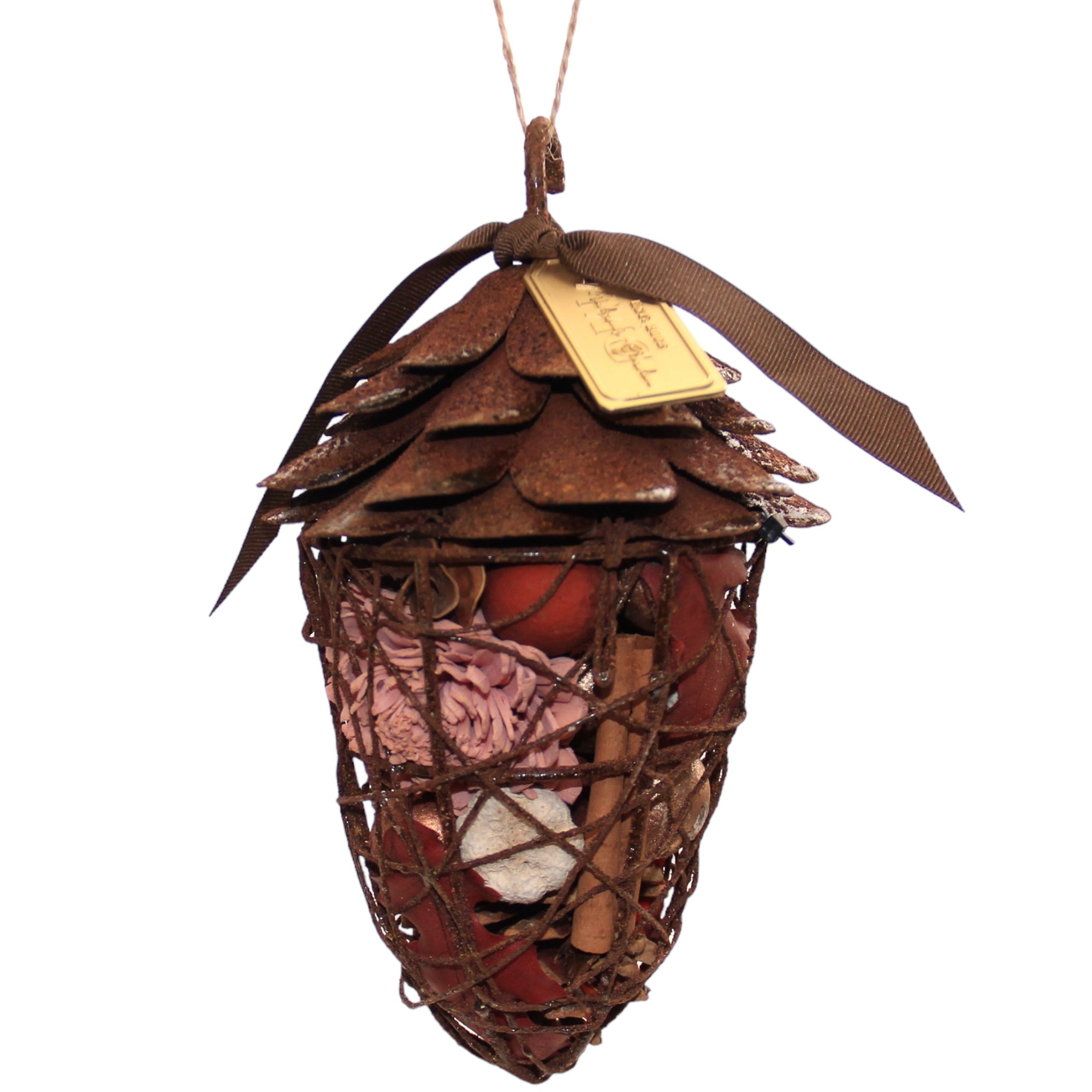 Autumn Rosewood Pine Cone Pomander