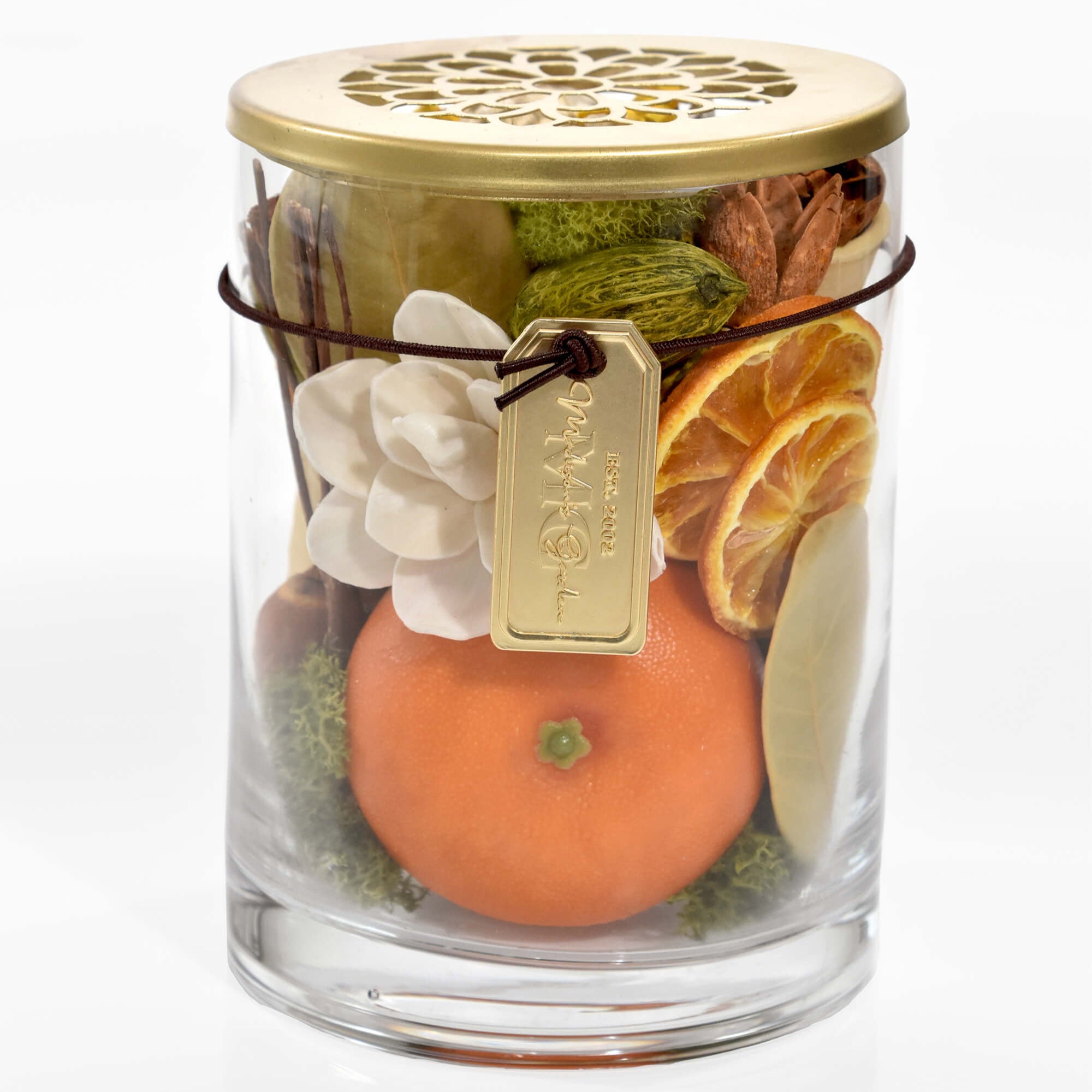 Blood Orange Botanical Vase w/Lid, 7.5oz