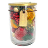Cranberry Orange Botanical Vase w/Lid, 7.5oz