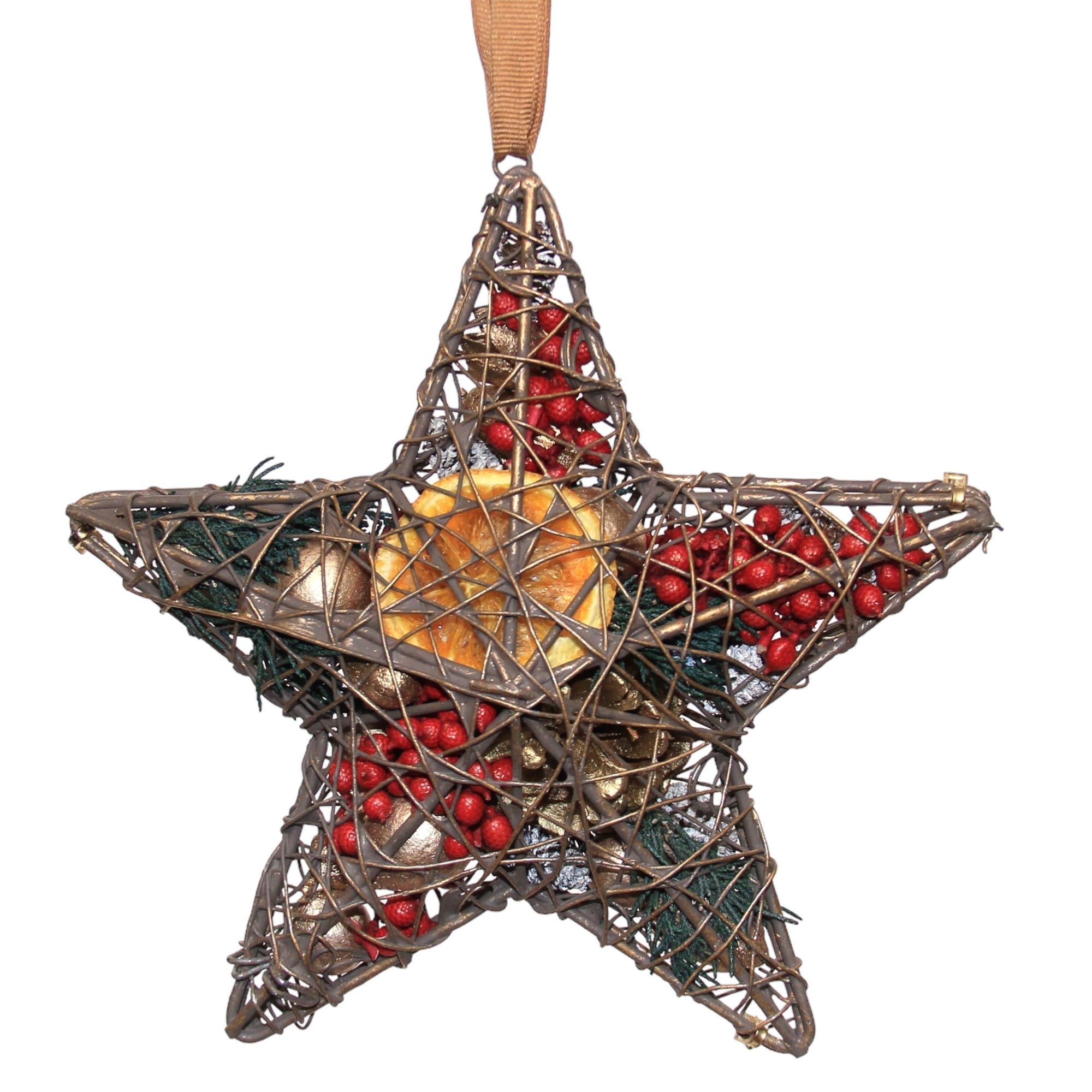 Cranberry Orange Star Pomander, 7"