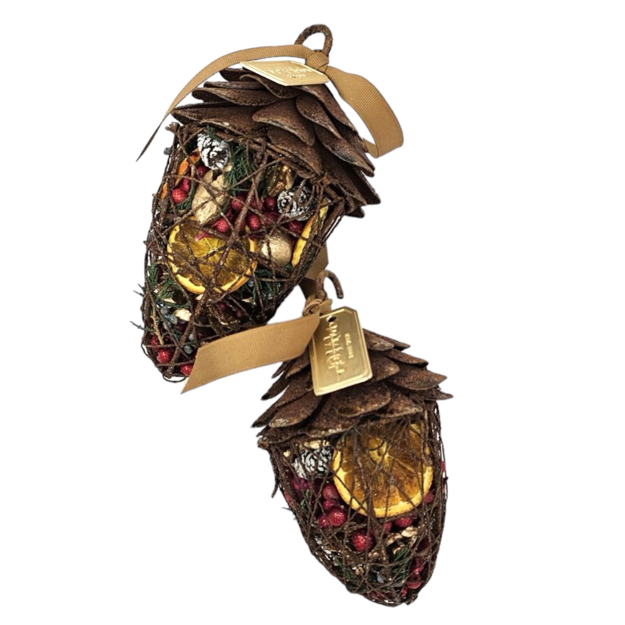 Cranberry Orange Pine Cone Pomander