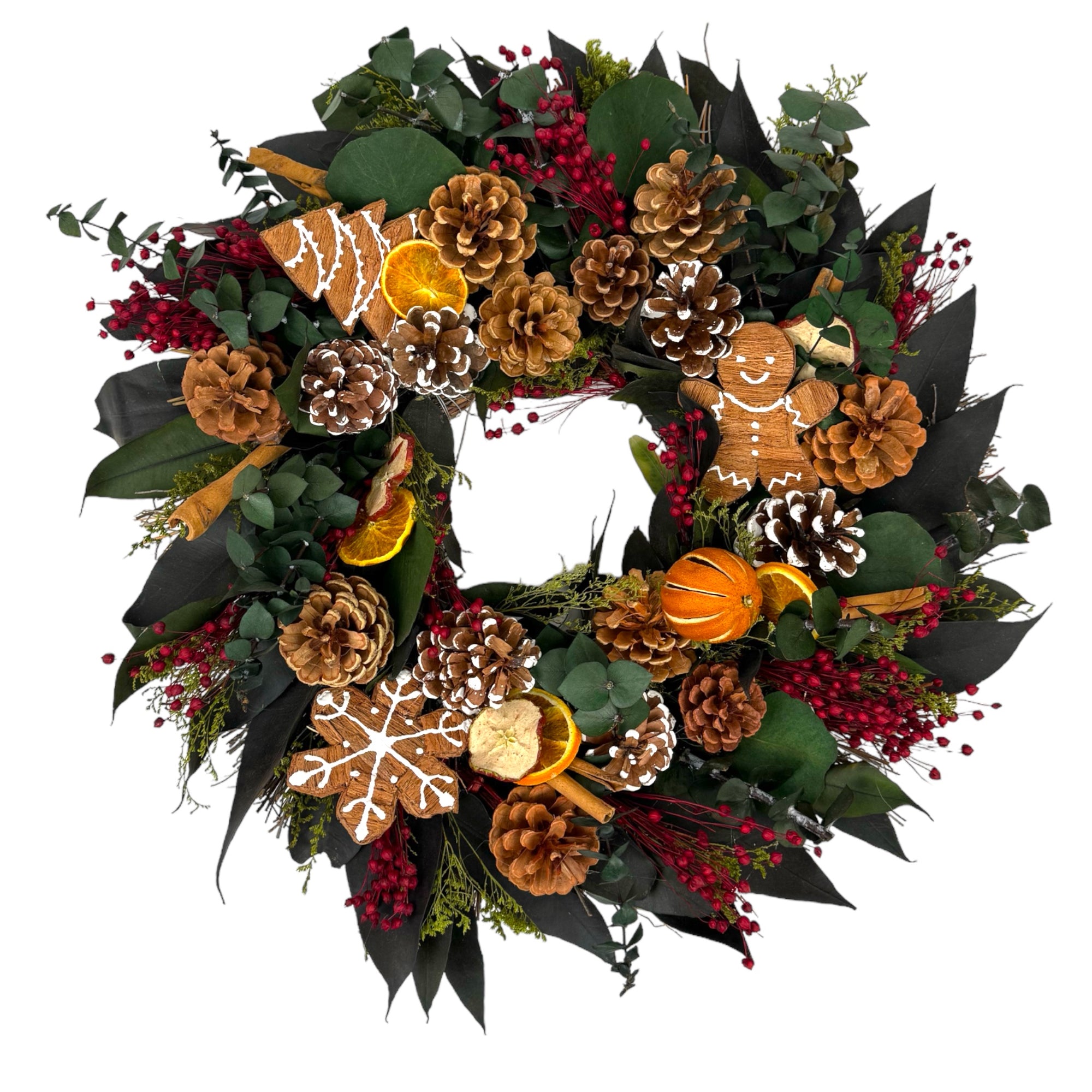 Gingerbread 24" Wreath, No Fragrance