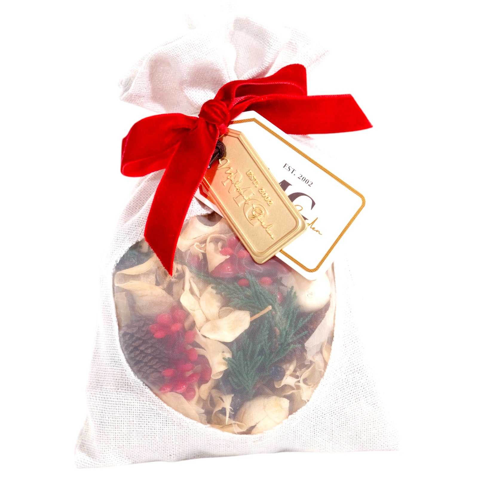 Holiday Greetings Linen Sachet, 5" x 8", 3.5oz