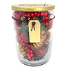 Holiday Greetings Botanical Vase w/Lid, 7.5oz