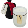 Holiday Swirl Candle in Velvet Bag, 10oz.