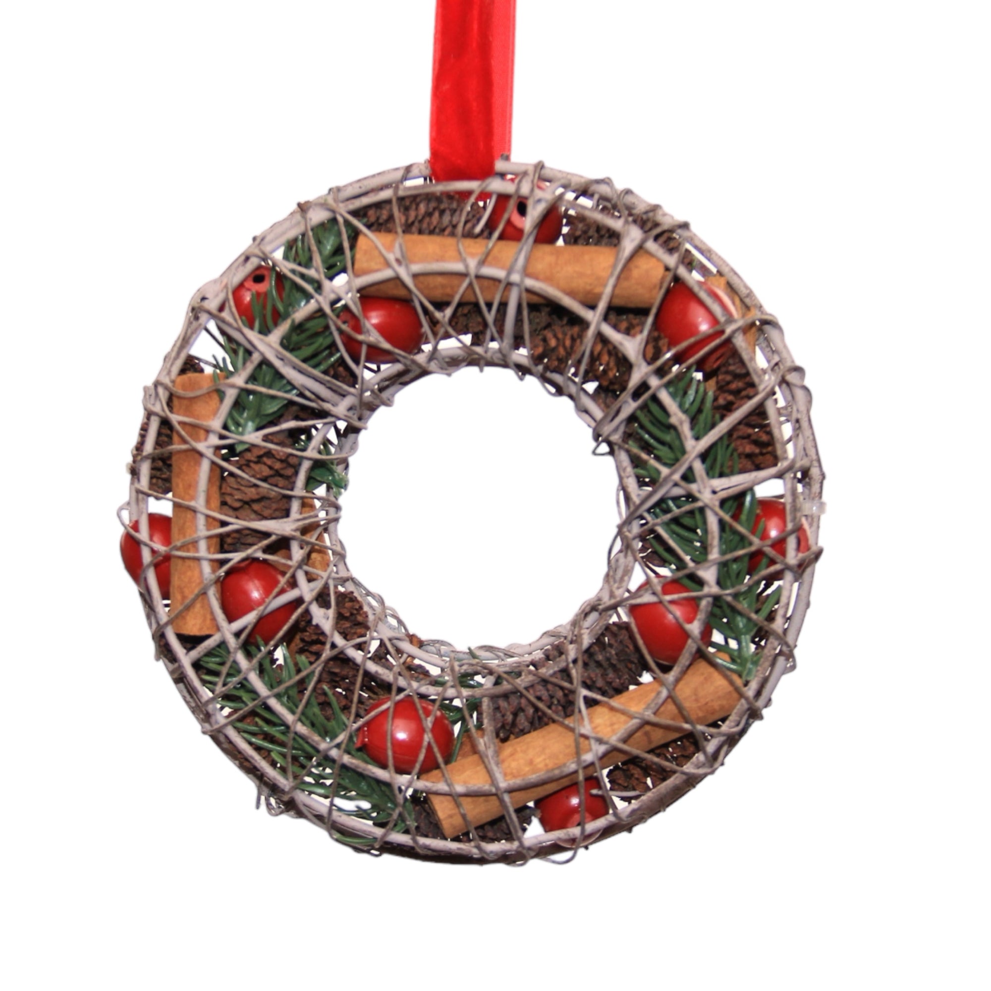 Holiday Greetings Wreath Ornament, 5"