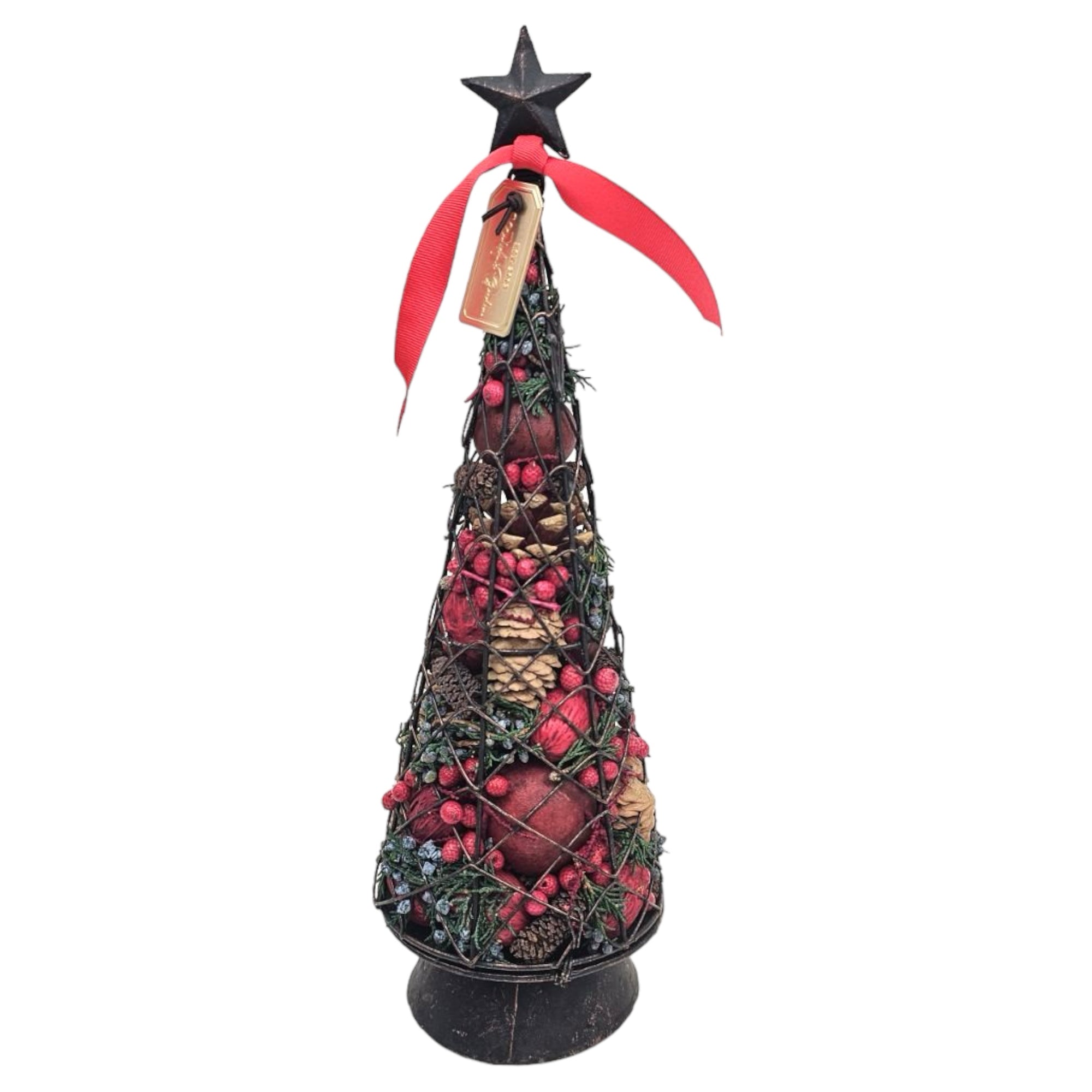 Holiday Greetings Tree w/ Star Top, 15"