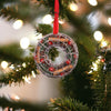 Holiday Greetings Wreath Ornament, 5"