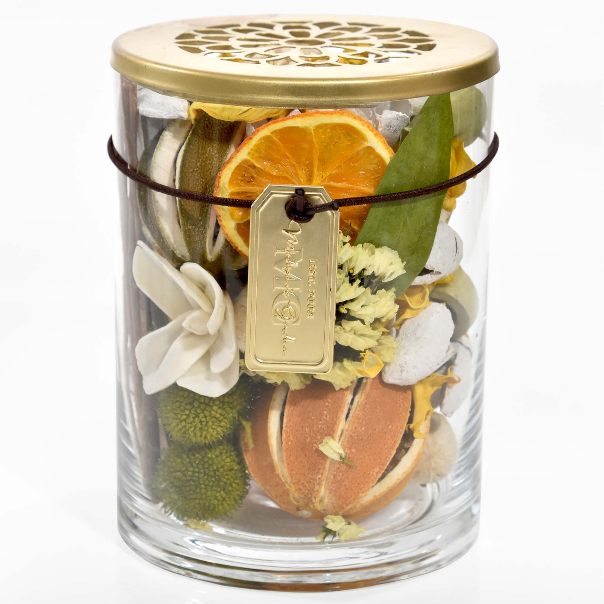 Lemon Orchard Botanical Vase w/Lid, 7.5oz