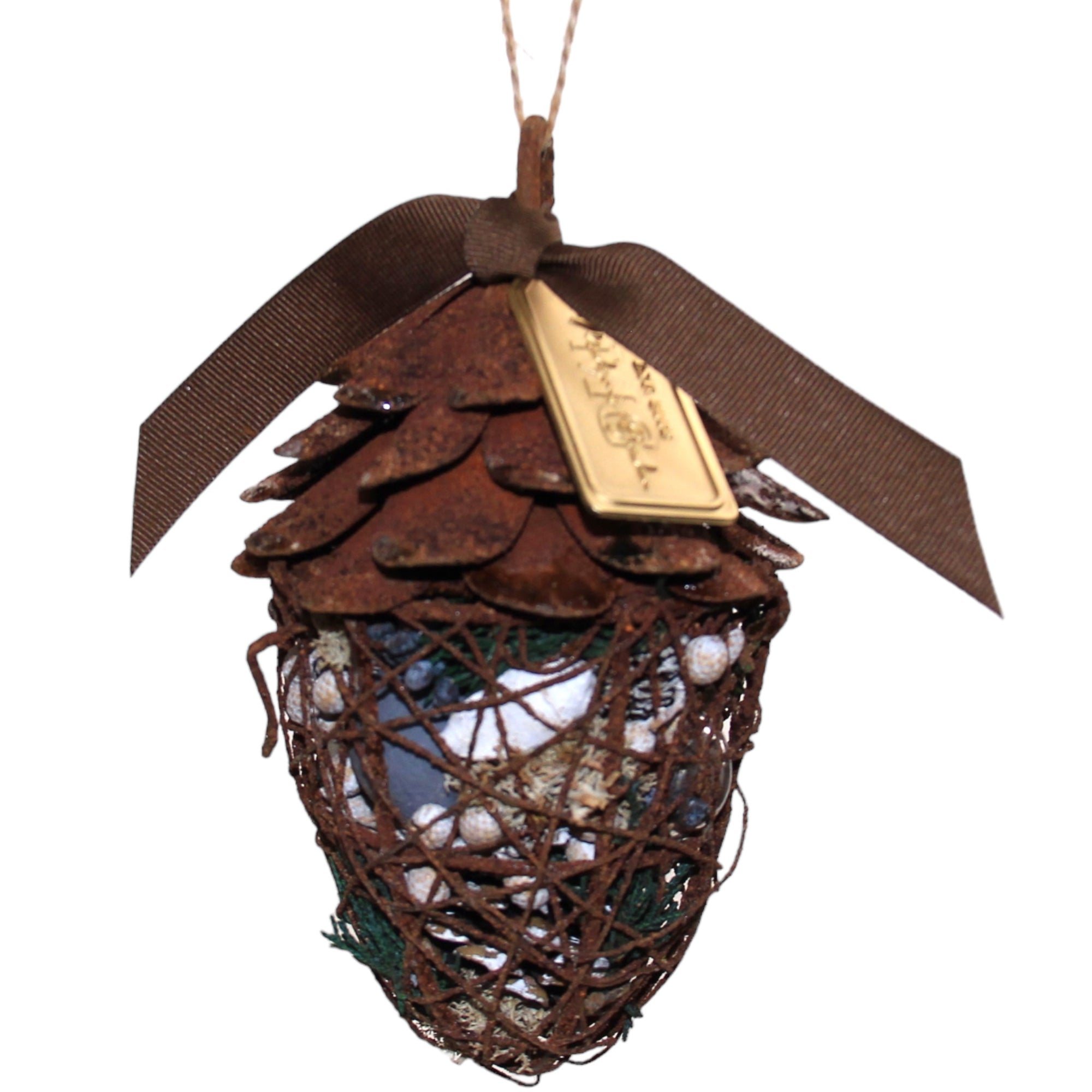 Log Cabin Pine Cone Pomander