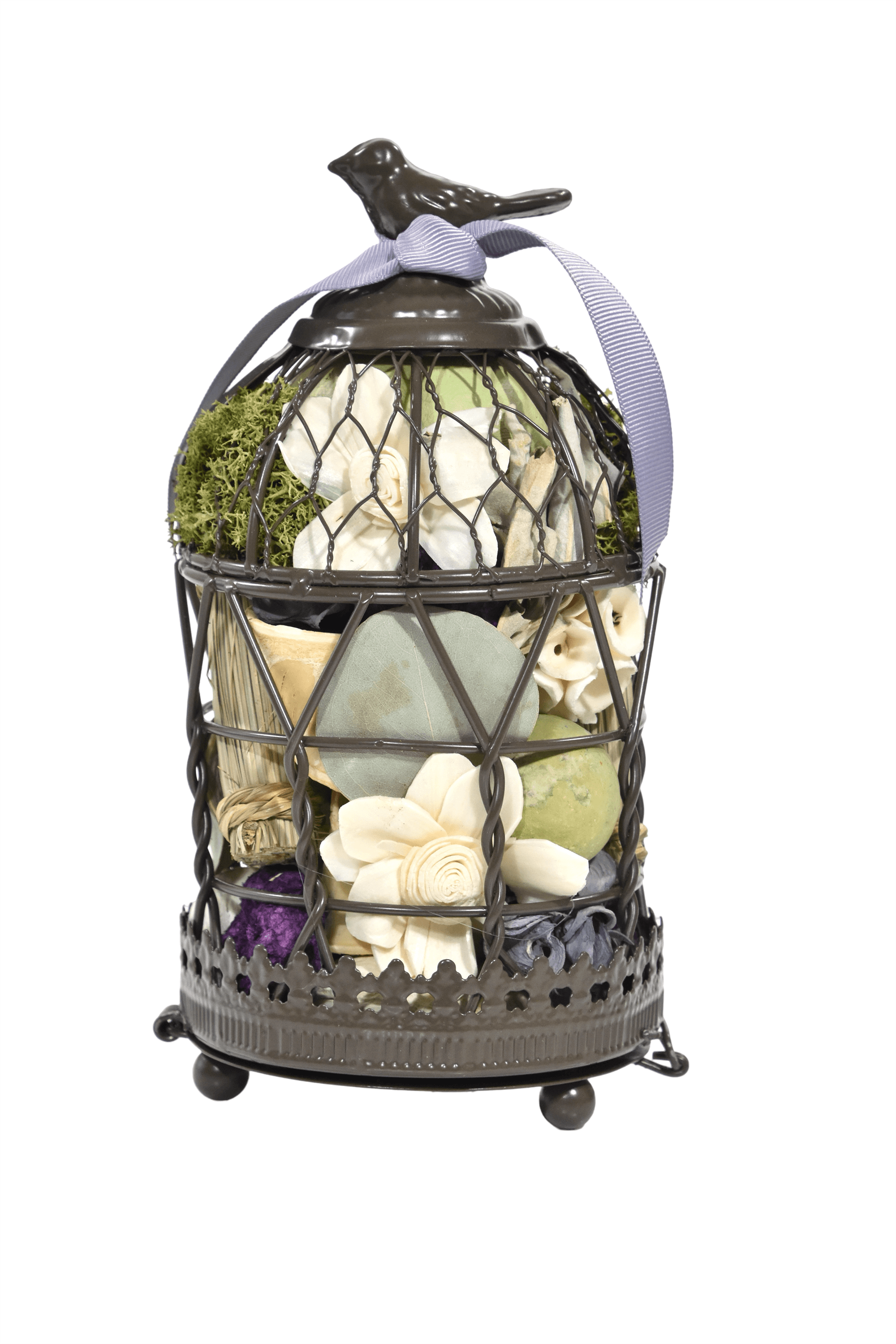 Lavender Sage Bird Cage, 4" x 8"