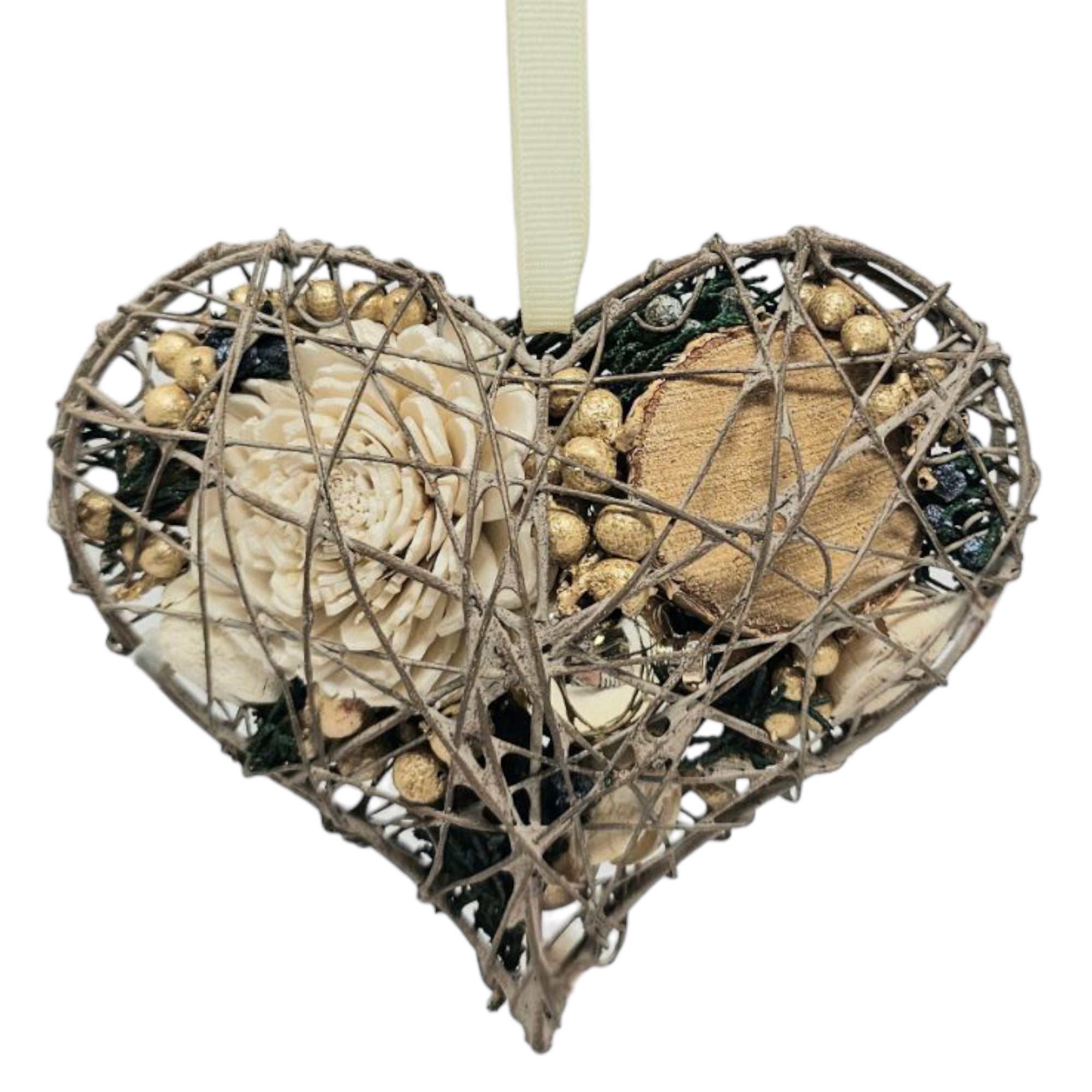 Old Fashioned Holiday Heart Pomander, 5"