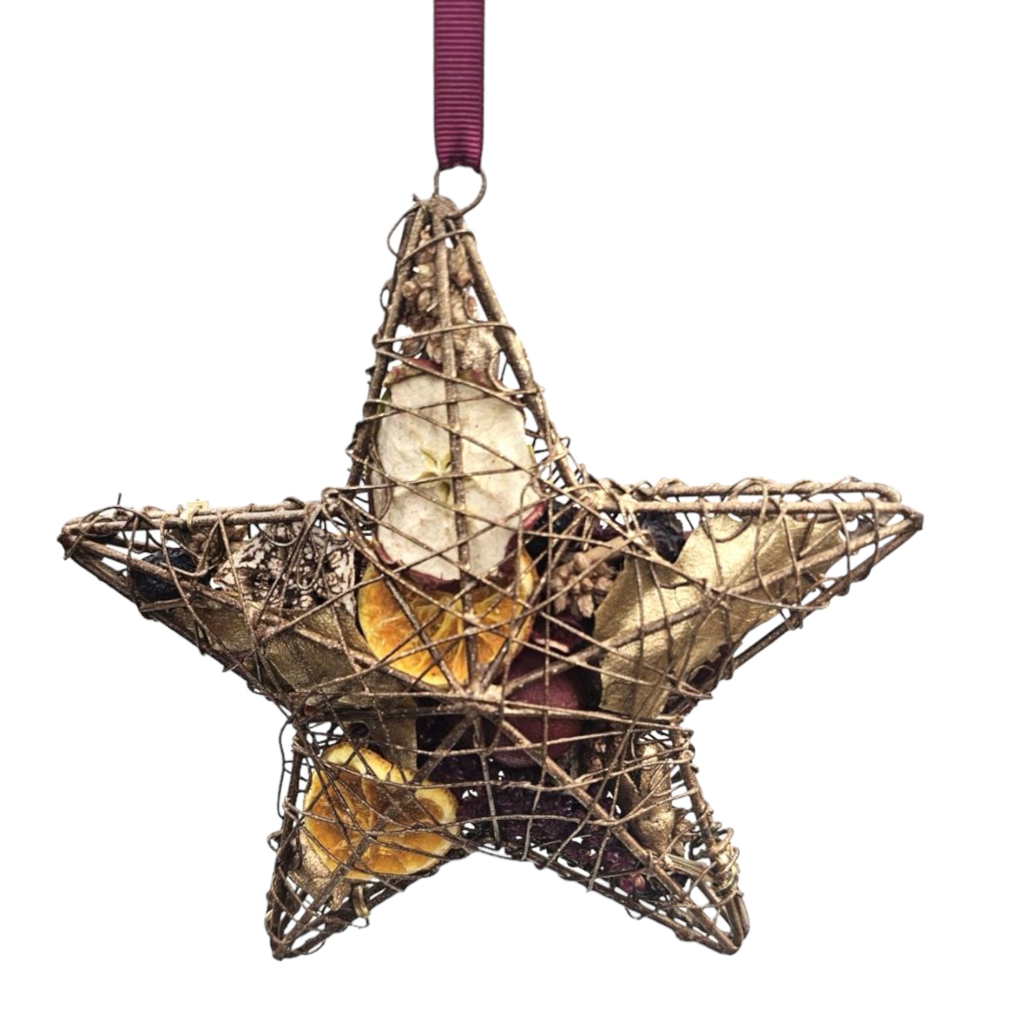 Pomegranate Chutney Star Pomander, 7"