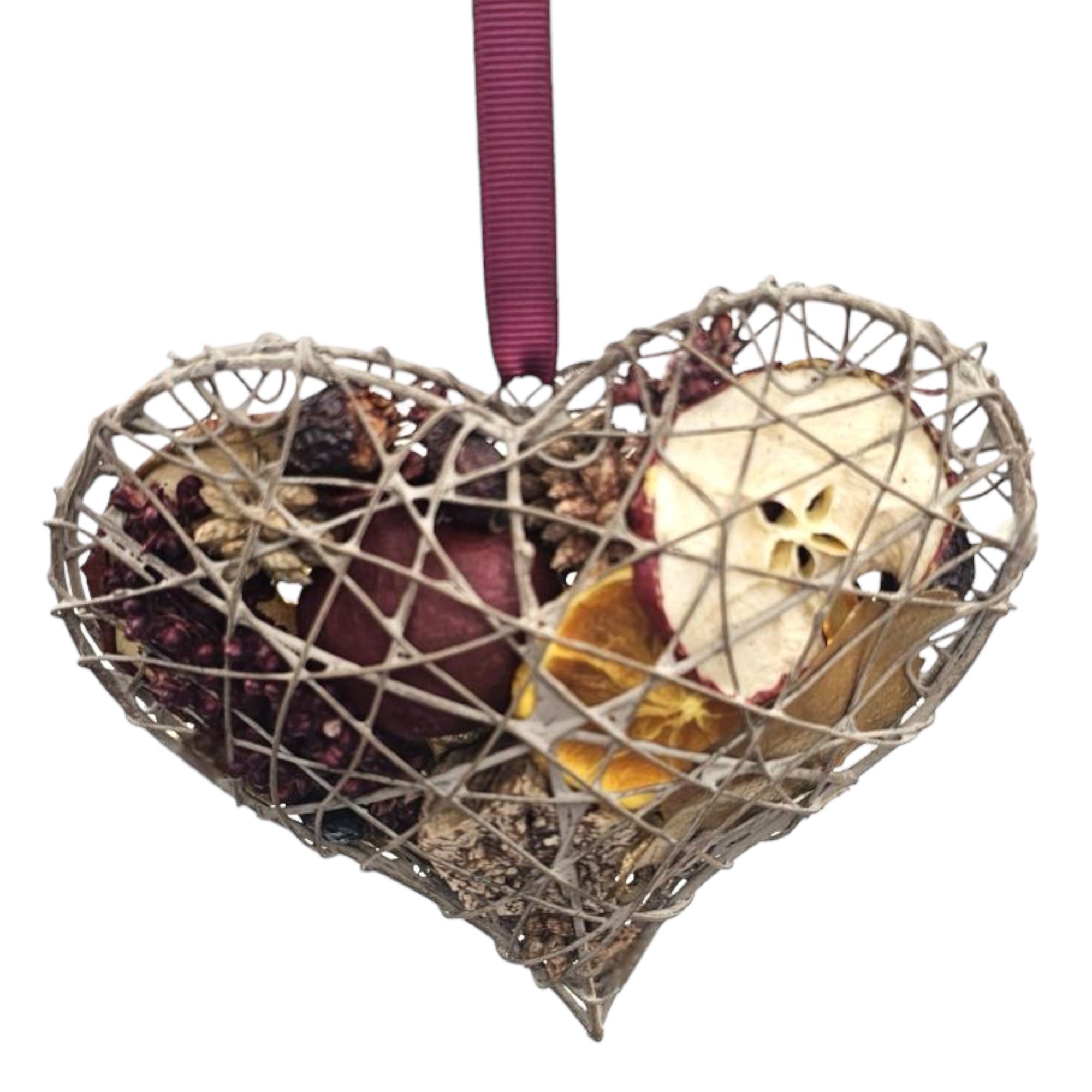 Pomegranate Chutney Heart Pomander, 5"