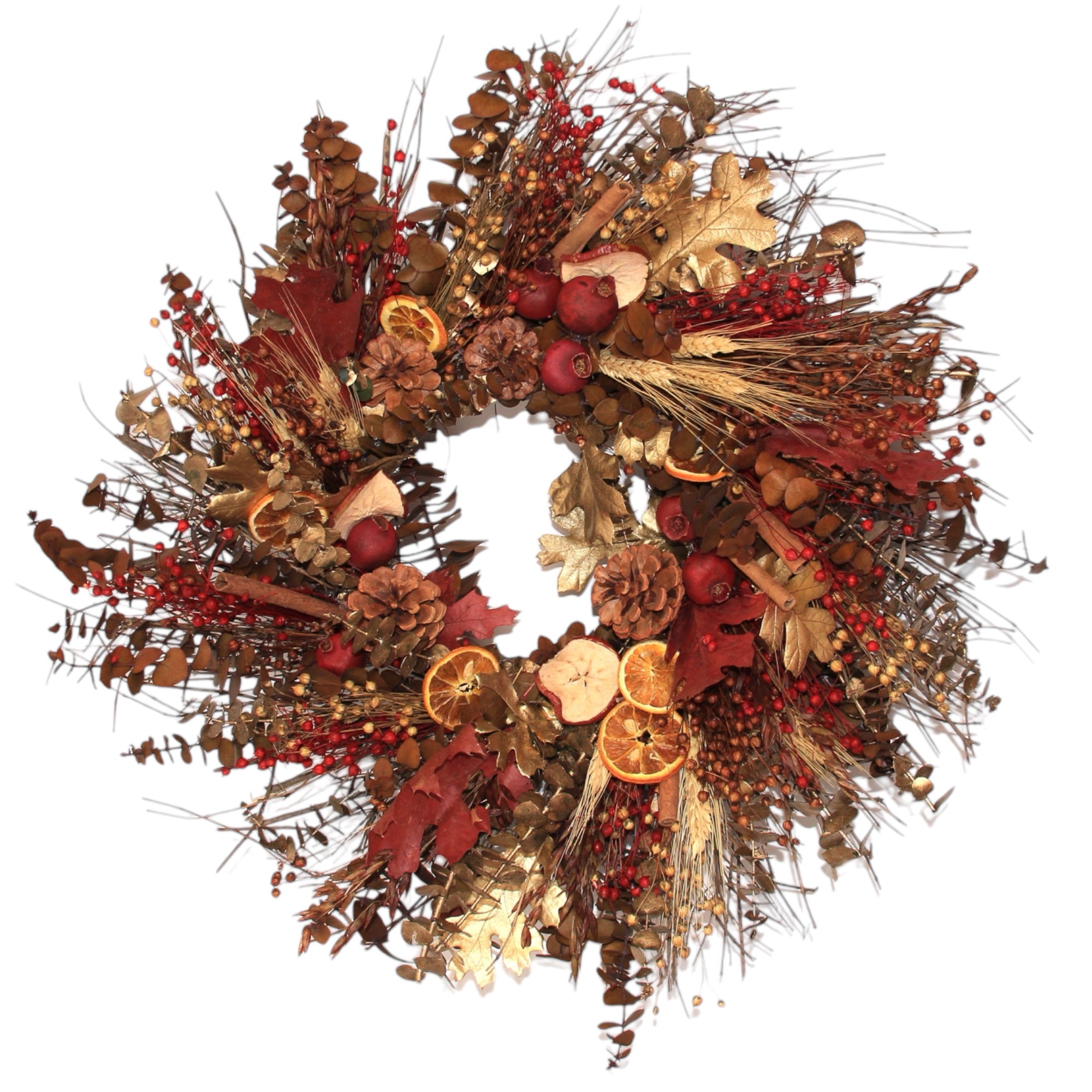 Pomegranate Chutney 24" Wreath, No Fragrance