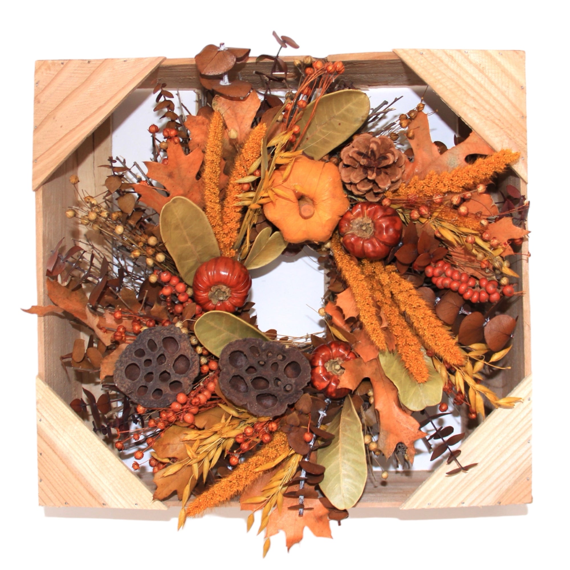 Pumpkin Wreath, 12"