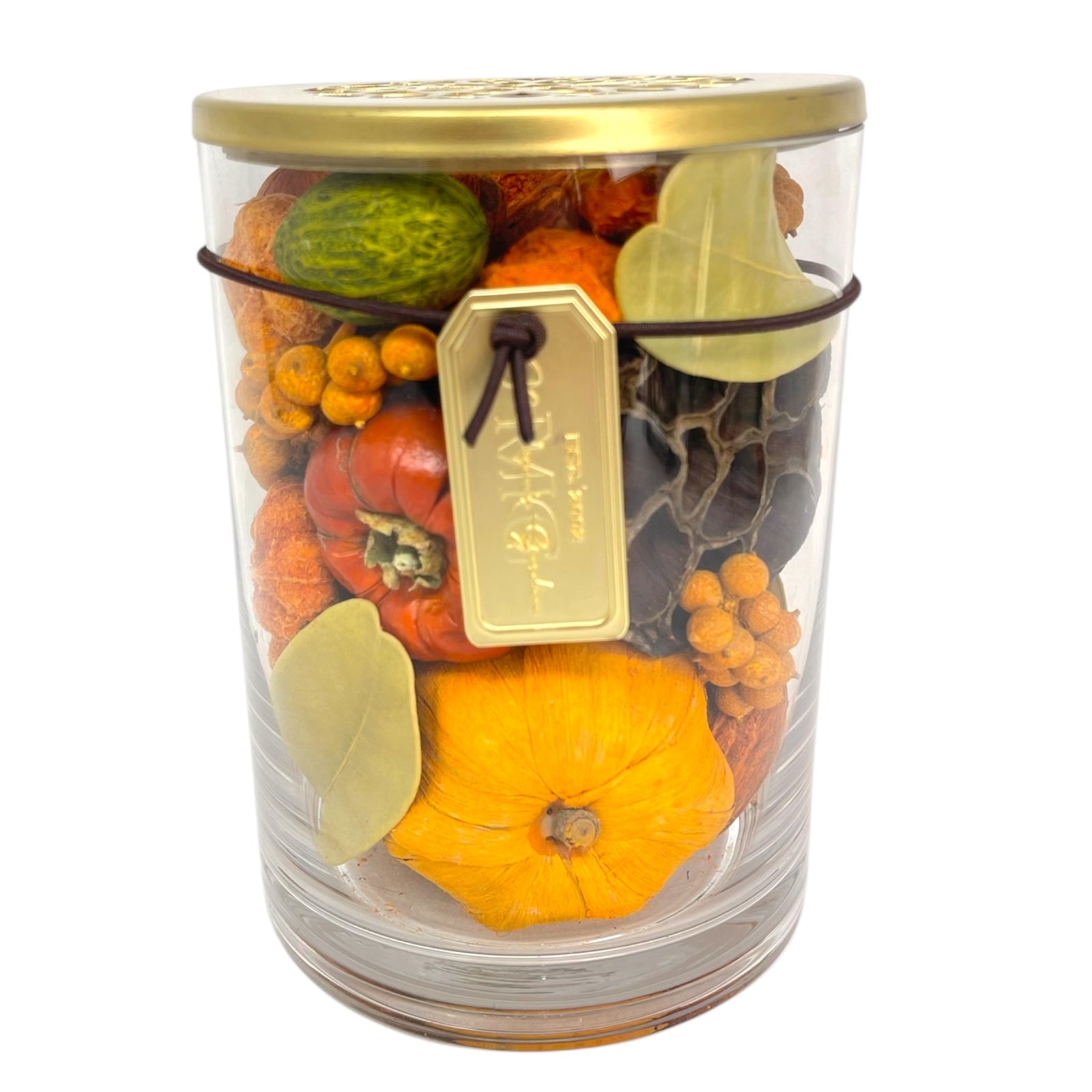 Pumpkin Botanical Vase w/Lid, 7.5oz