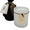 Holiday Swirl Candle in Velvet Bag, 10oz.