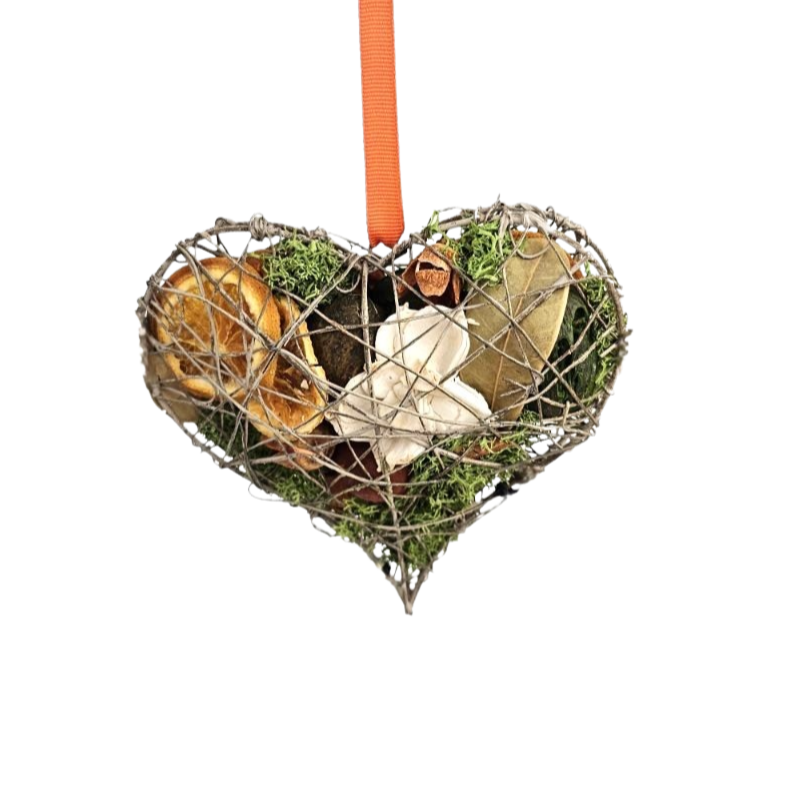 Blood Orange Heart Wire, 5"
