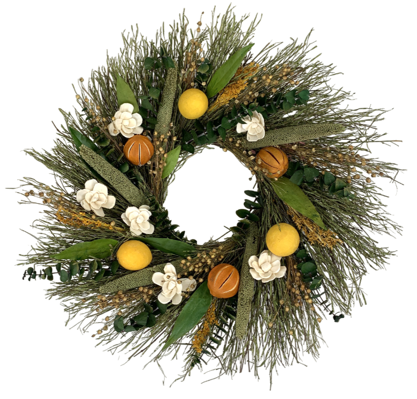 Lemon Orchard Wreath, 24", no fragrence