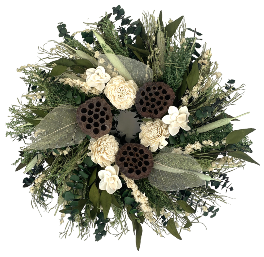 Verbena Wreath, 24", no fragerance